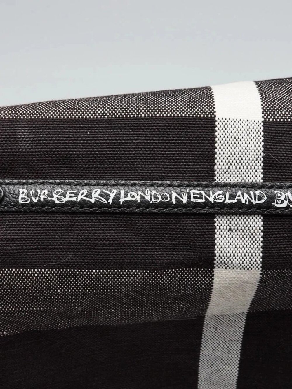 Burberry Black Classic Check Canvas Doodle Reversible Tote Bag - Picture 8 of 10